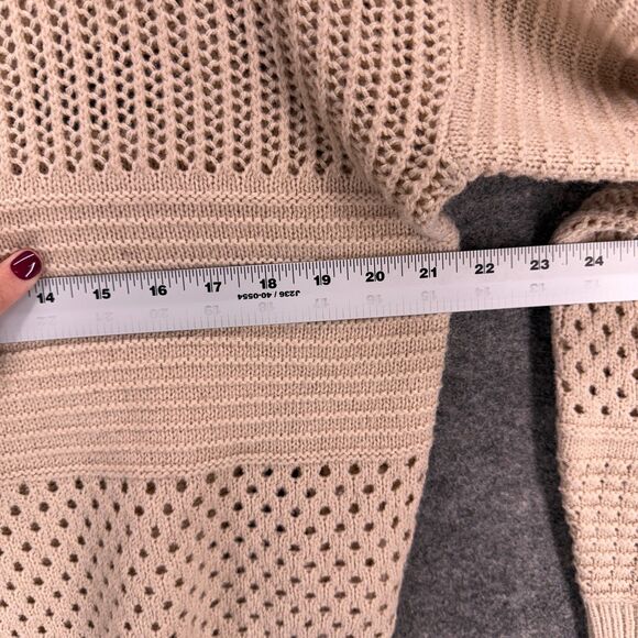 Trendy Threads Sweater Pullover Women 1X Plus Beige Knit Long Sleeve Cotton - Picture 4 of 7